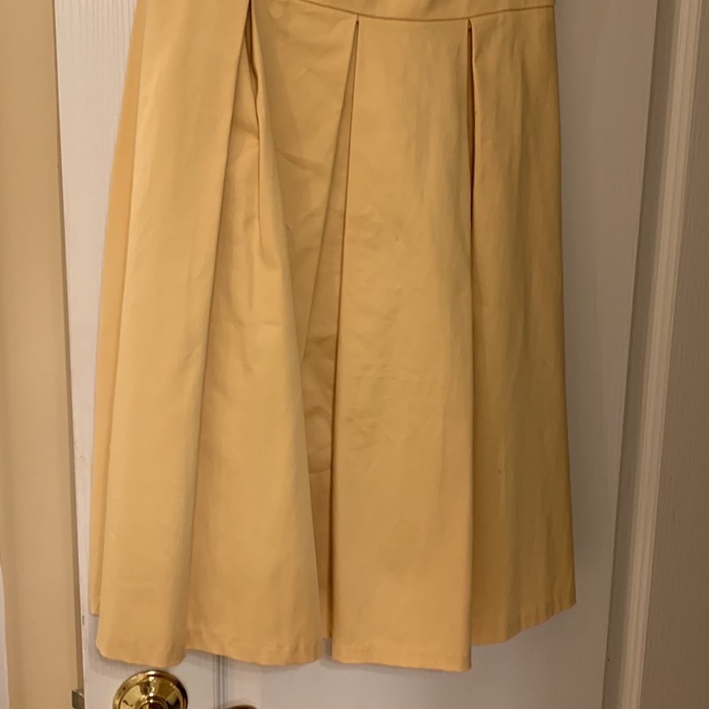 Calvin Klein light yellow pleated dress - Picture 2 of 5